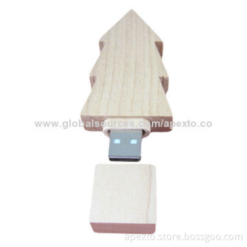 Xmas Tree-shaped USB Flash Drive with 8GB or 16GB Storage Capacity, Supports Data Pre-loading